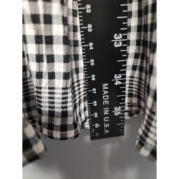 Calvin Klein Black & White Gingham V‑Neck Mini Dress - Picture 8 of 10